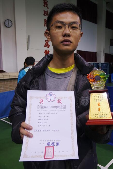 本系黃大祐同學榮獲105年度會長盃桌球賽亞軍新聞稿圖片